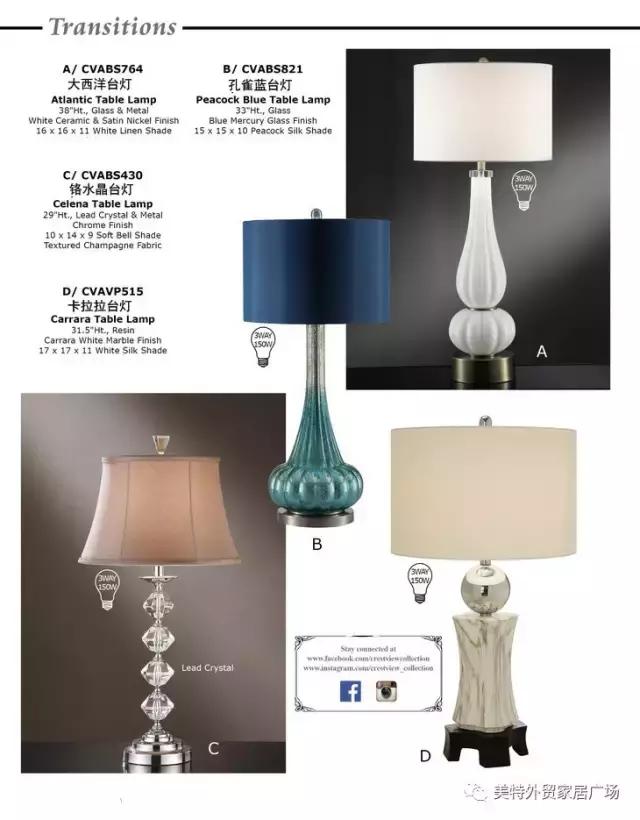 美特精品家具——《CrestviewCollection》灯饰火爆来袭！