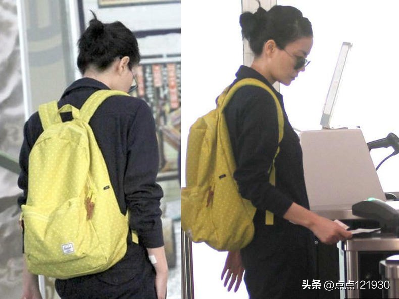 韩国明星双肩包,明星老花真皮双肩包女款