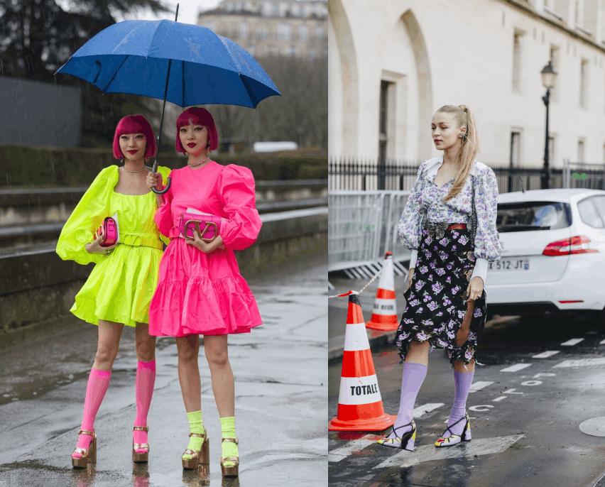 冬款穿裙子的袜子搭配,今年穿裙子流行的袜子穿搭