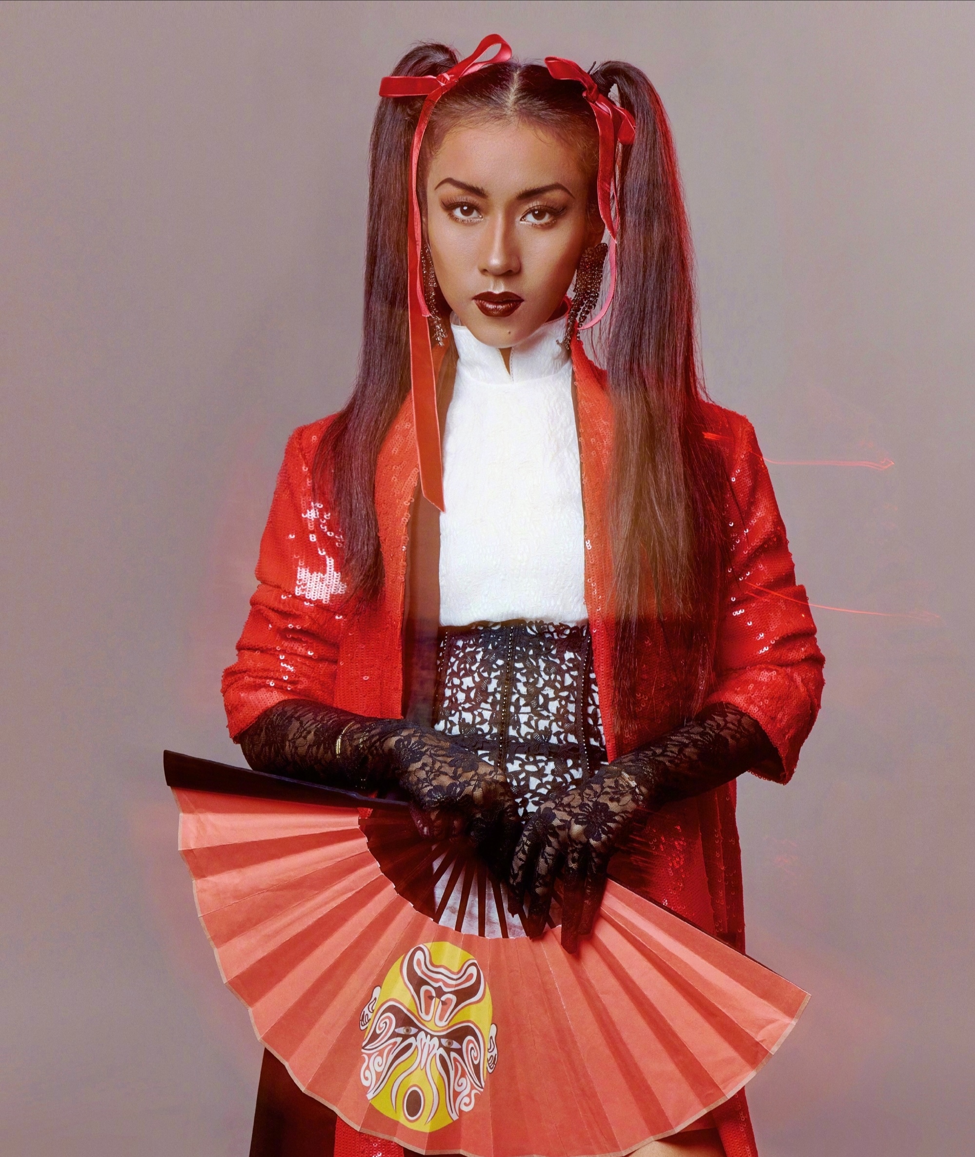 吉克隽逸长发高马尾,吉克隽逸双麻花辫