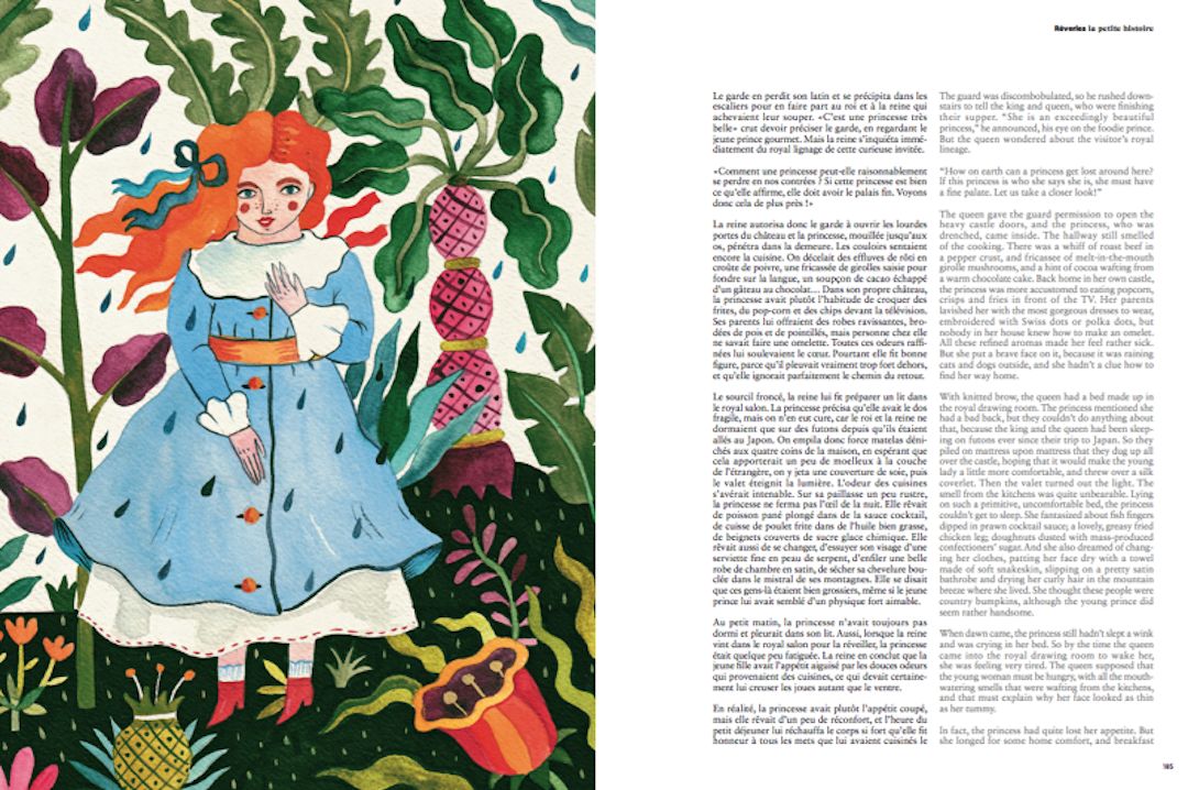 在诱人的民间插画中，艾奇将“不安”与花卉融为一体