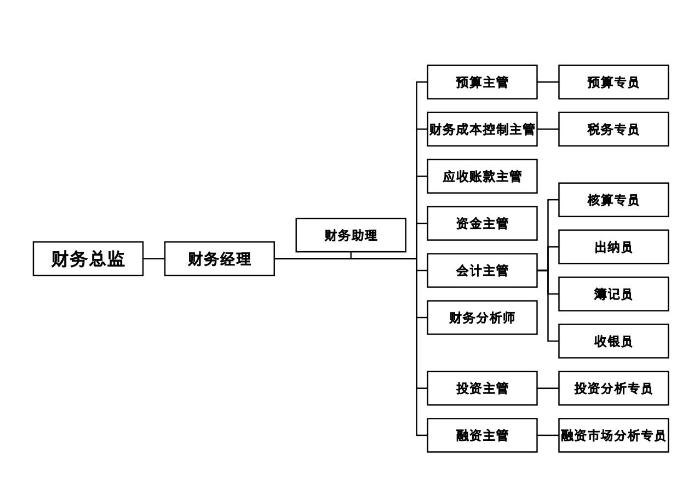 财务部组织架构图简单版,怎么绘制财务部结构框架图