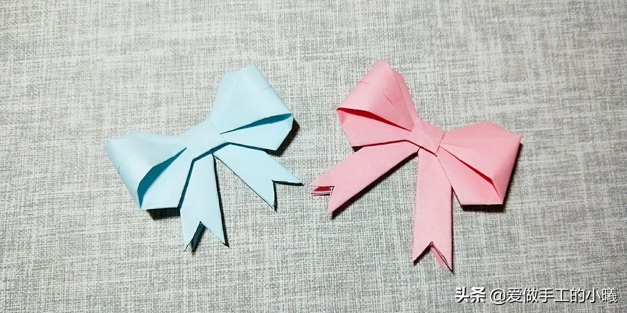 蝴蝶结手工折纸超简单正方形纸,可以戴在头上的折纸蝴蝶结怎么做