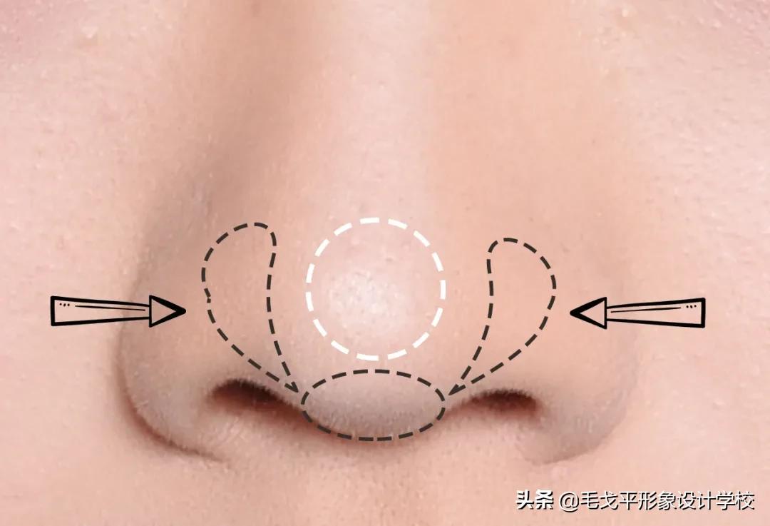 鼻基底凹陷鼻子怎么修容,鼻影修容保姆级教程