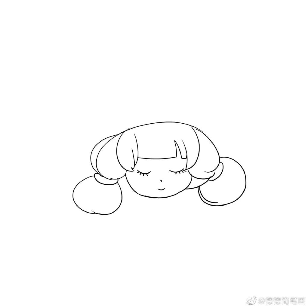 简单清新花卉的简笔画图片大全,唐老鸭简笔画可爱清新小女孩