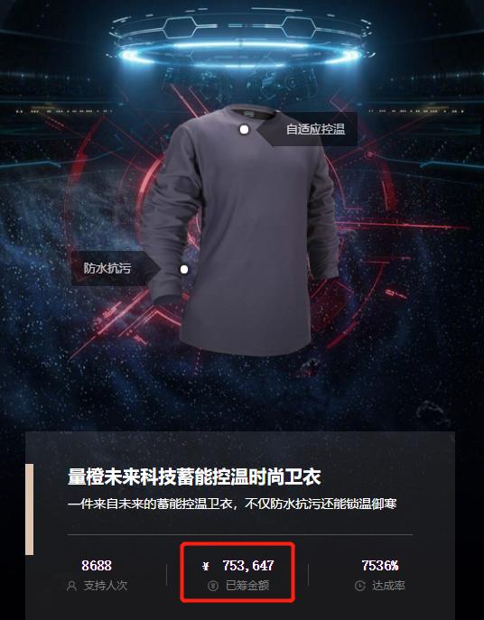 京东众筹智能t恤再也不怕脏,京东攻克卫衣蓄能技术