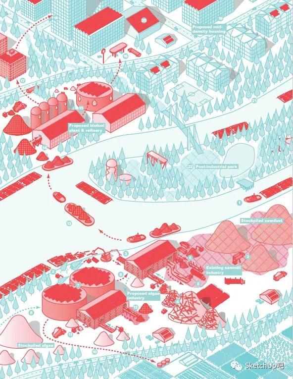 景观轴测图效果图,轴测图画法景观