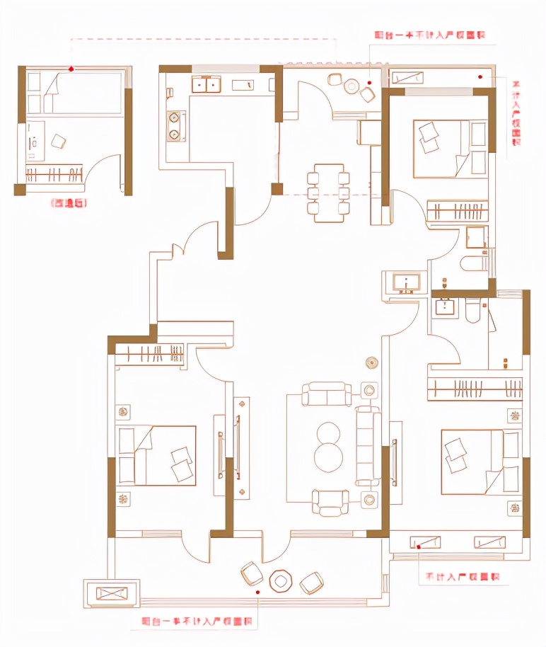 香逸中央四期洋房165装修,福山香逸中央139平洋房