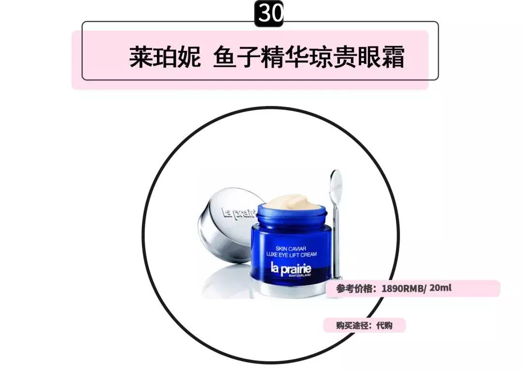 最热门30款眼霜,同品牌最贵的产品是眼霜还是精华