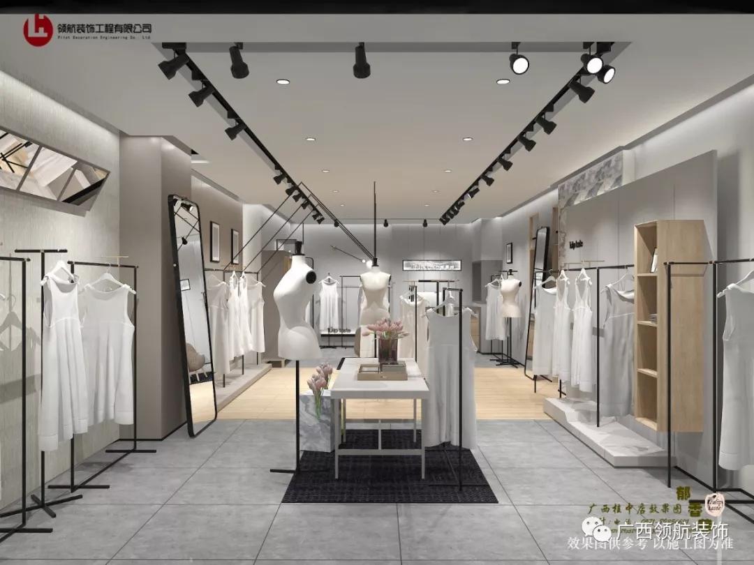 女装店简单装修风格效果图,高级灰女装店装修风格