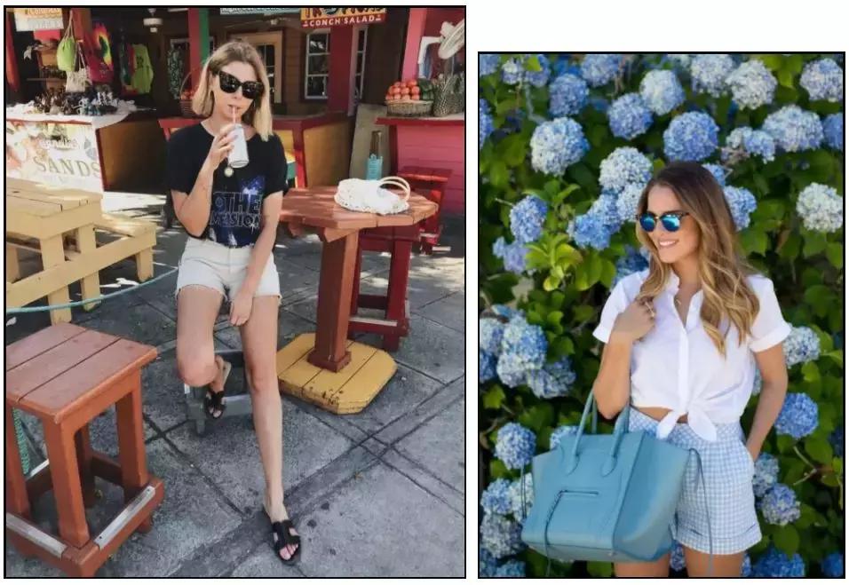 夏天穿蓝色短裤上衣穿什么好看,夏天哪几种短裤不要穿