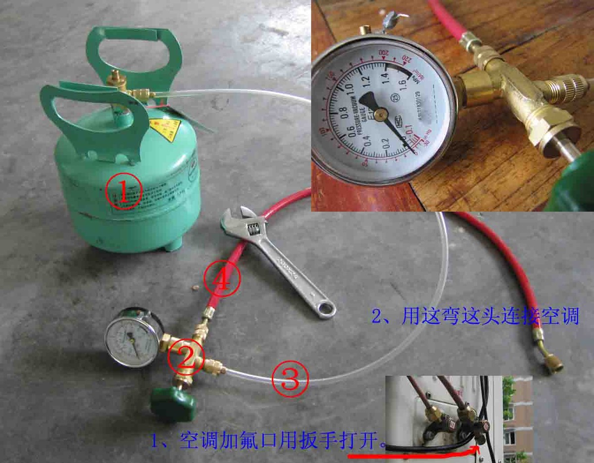 空调加氟后压缩机阻力很大,师傅假装加氟有效果