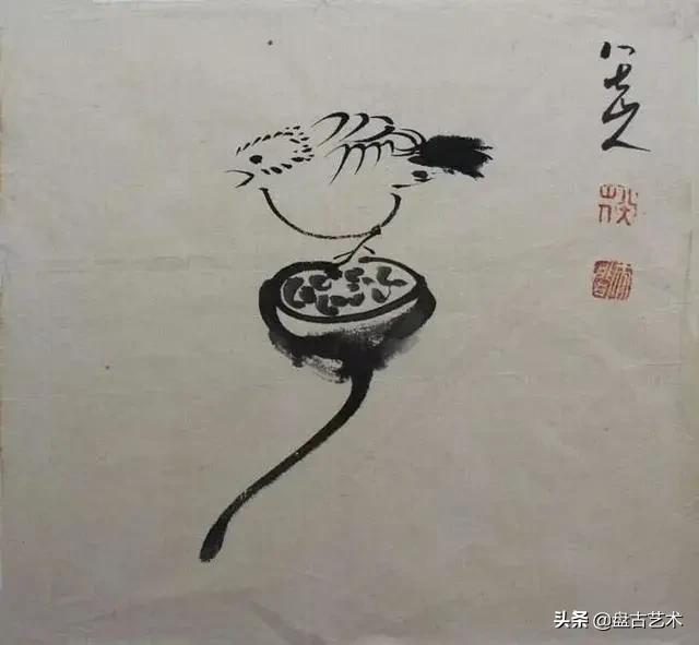 画出艺术家人生大寂寞的国画艺术作品——盘古油画艺术