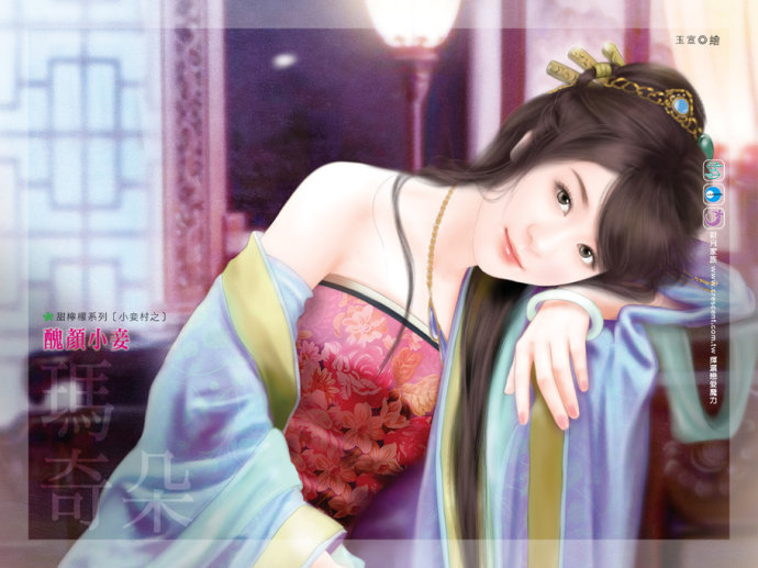 古典美女手绘,中式古典手绘效果图