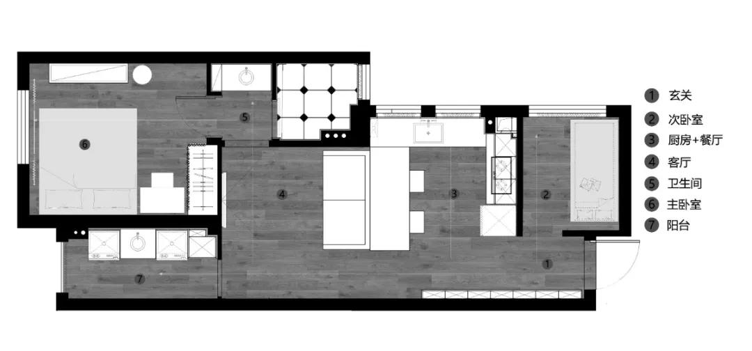 60㎡温暖精致复古风一人居,在小空间里,悦心而居