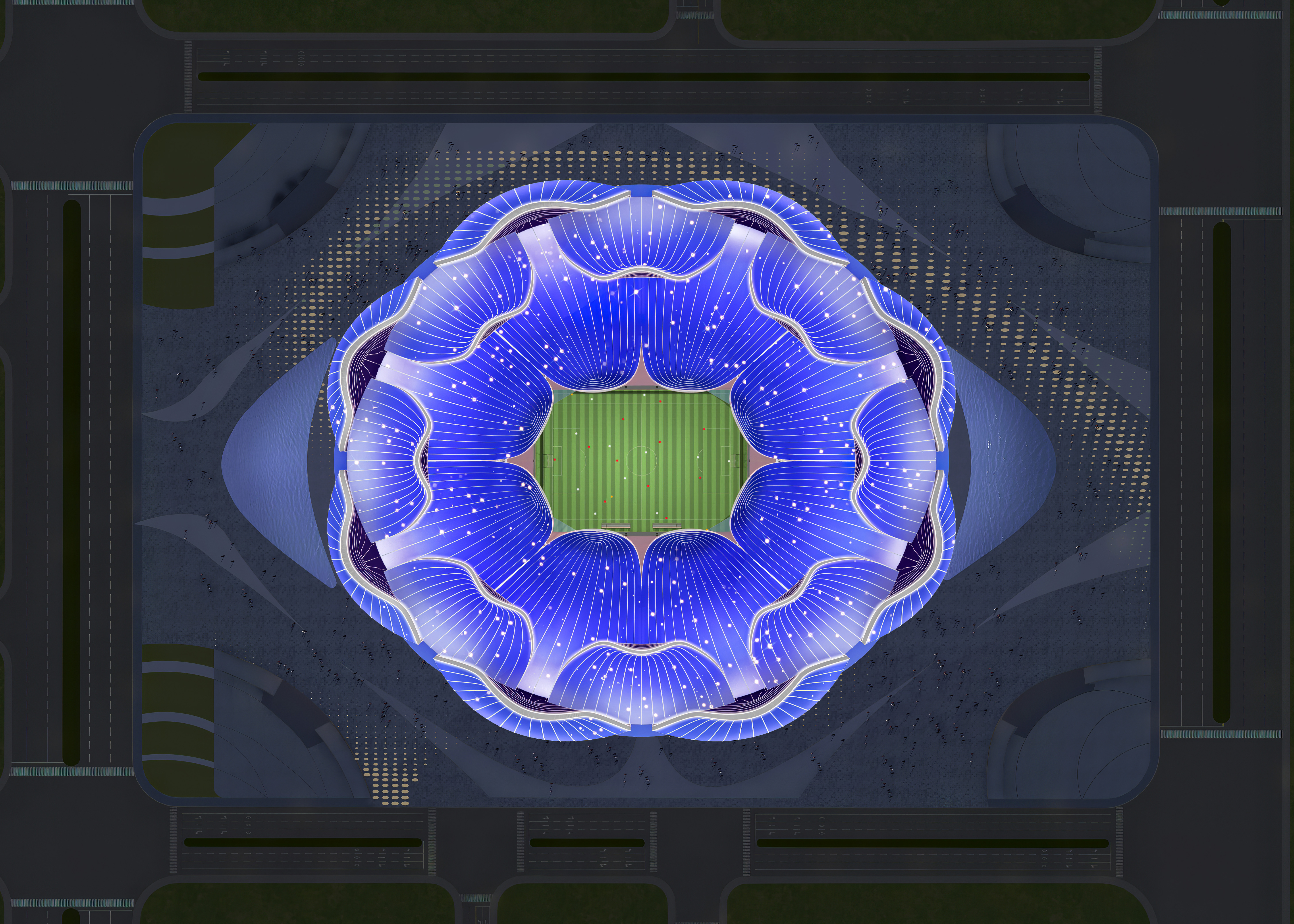 恒大新球场上中国风,恒大中国风足球场图片