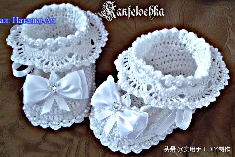 「针织作品」55款美美的蕾丝花朵宝宝鞋子，宝妈们不要错过哦