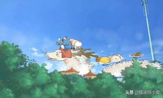 某位插画师云上作画网友直呼太可爱