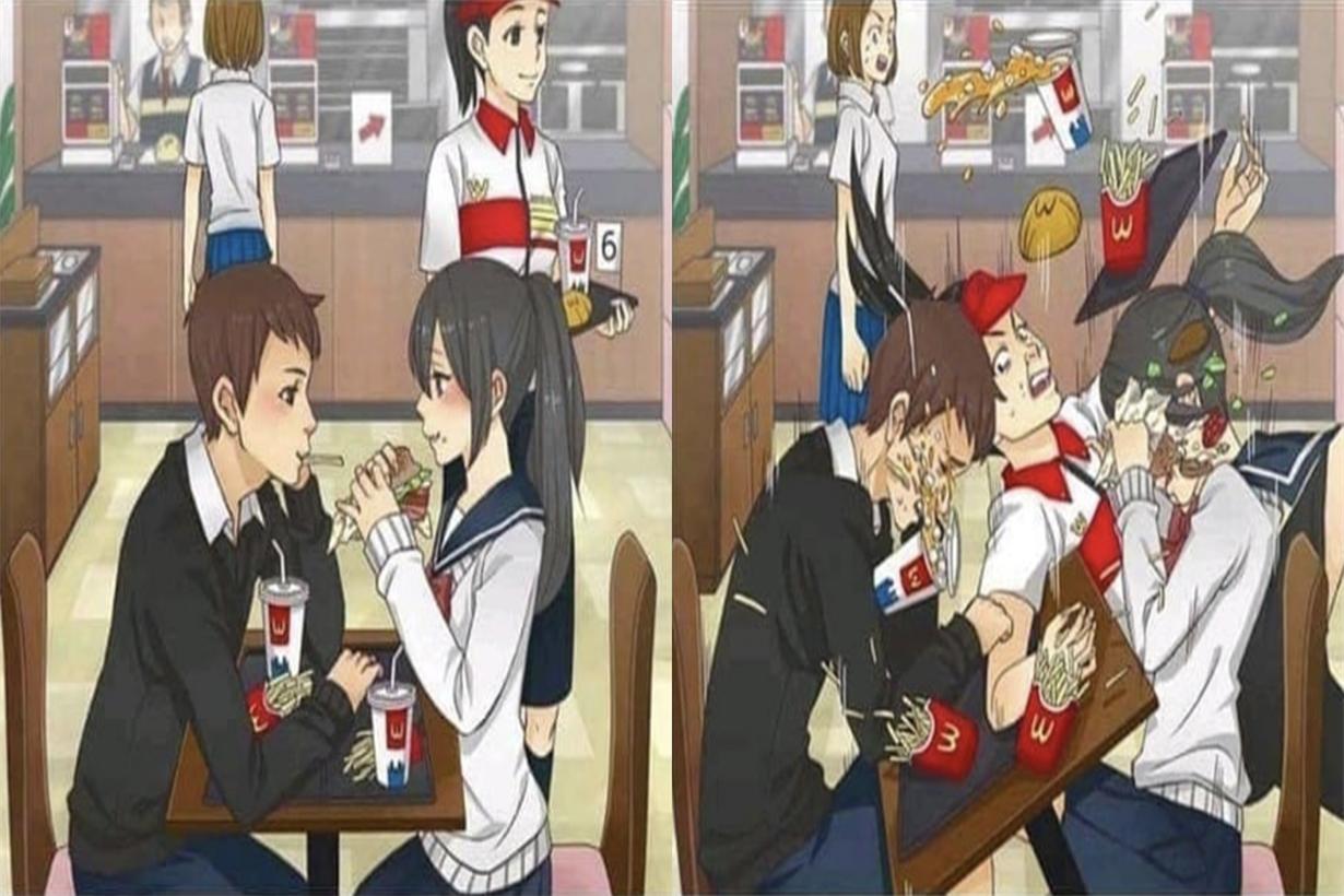 二次元浪漫情侣秀恩爱视频,二次元情侣恩爱