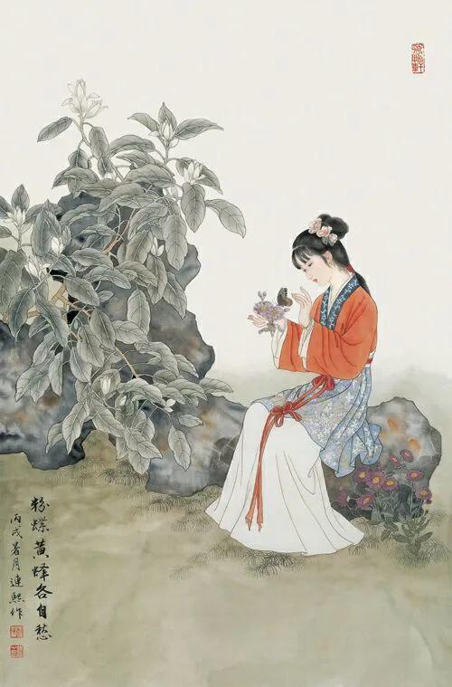 彭连熙绘红楼群芳图,彭连熙红楼梦作品欣赏