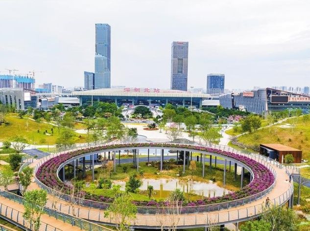 最新的深圳北站中心公园视频,深圳北站中心公园开放时间