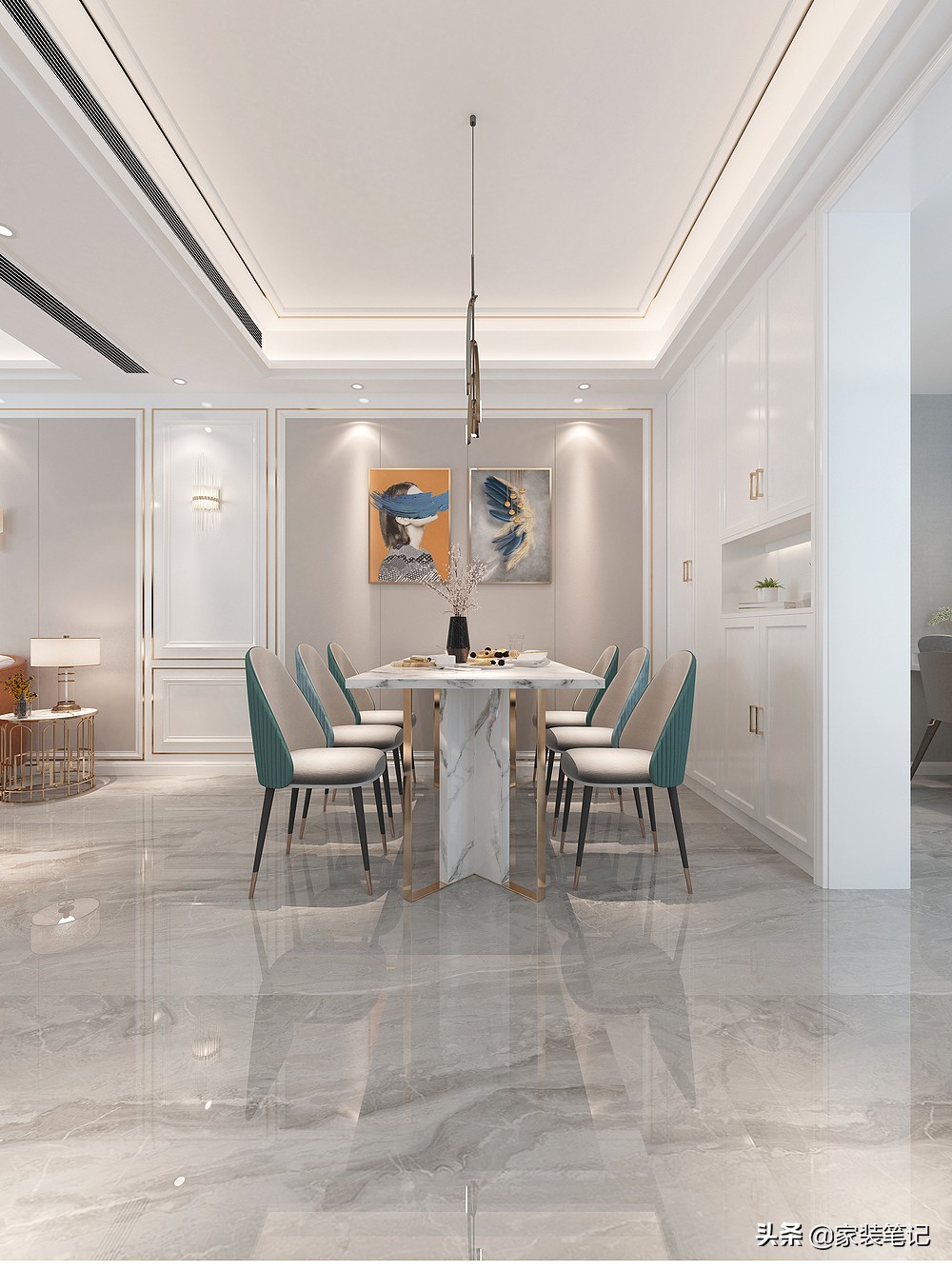 看了样板间就想买,轻奢风样板房小户型