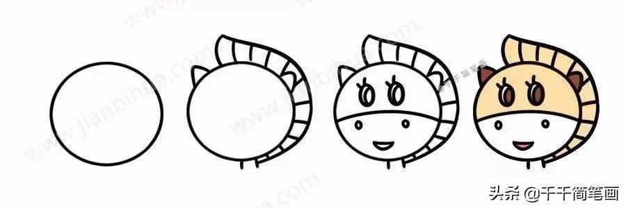超级可爱的简笔画动物头像,呆萌小动物头像图片简笔画