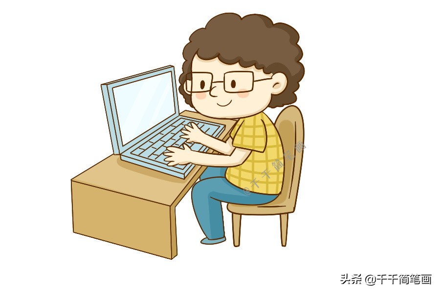 十种职业简笔画人物,100种职业简笔画