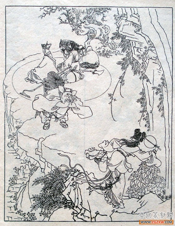 《西游记》之三打白骨精背景图,西游记三打白骨精文字版图文