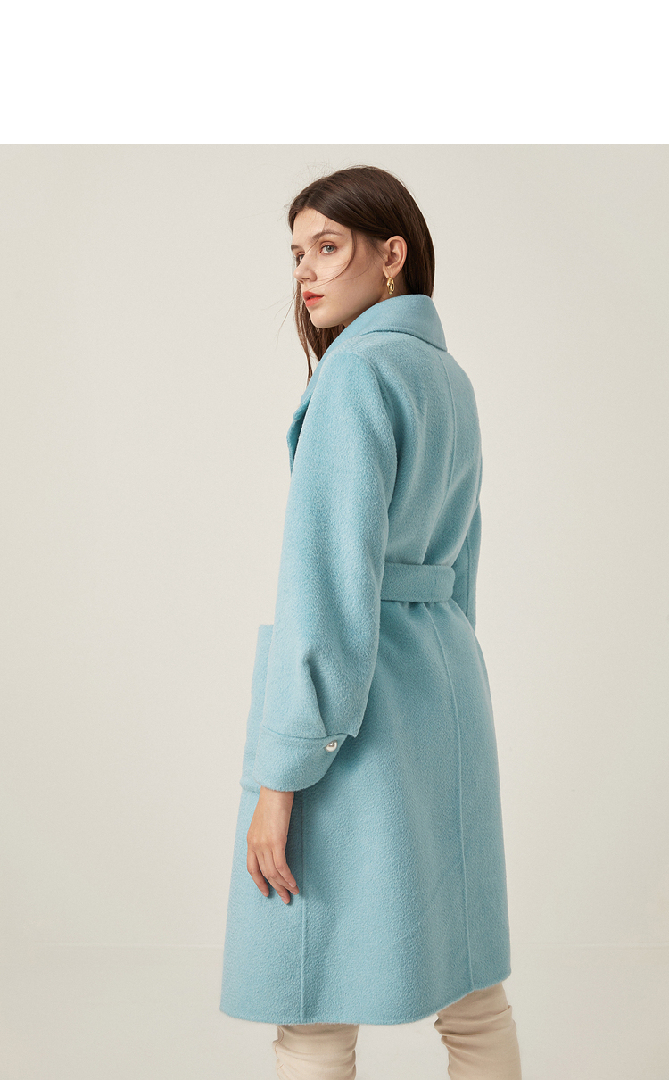 莱茵新款大衣,春季莱茵蓝色外套穿搭