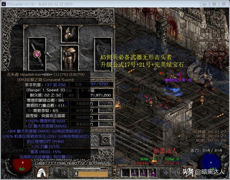 暗黑2死灵佣兵灵气效果,暗黑21.13死灵法师佣兵用什么武器