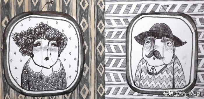 关于《童年》的插画作品,童年我和姥姥手绘插画