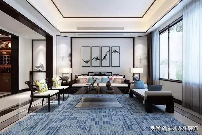 高档大气客厅画新中式,新中式大气客厅效果图