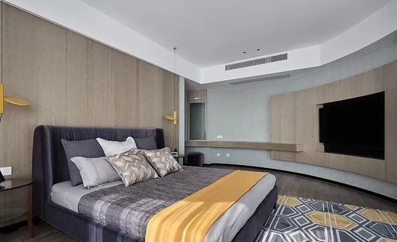 床头背景别刷大白墙,家里刮大白的半墙板床头效果图