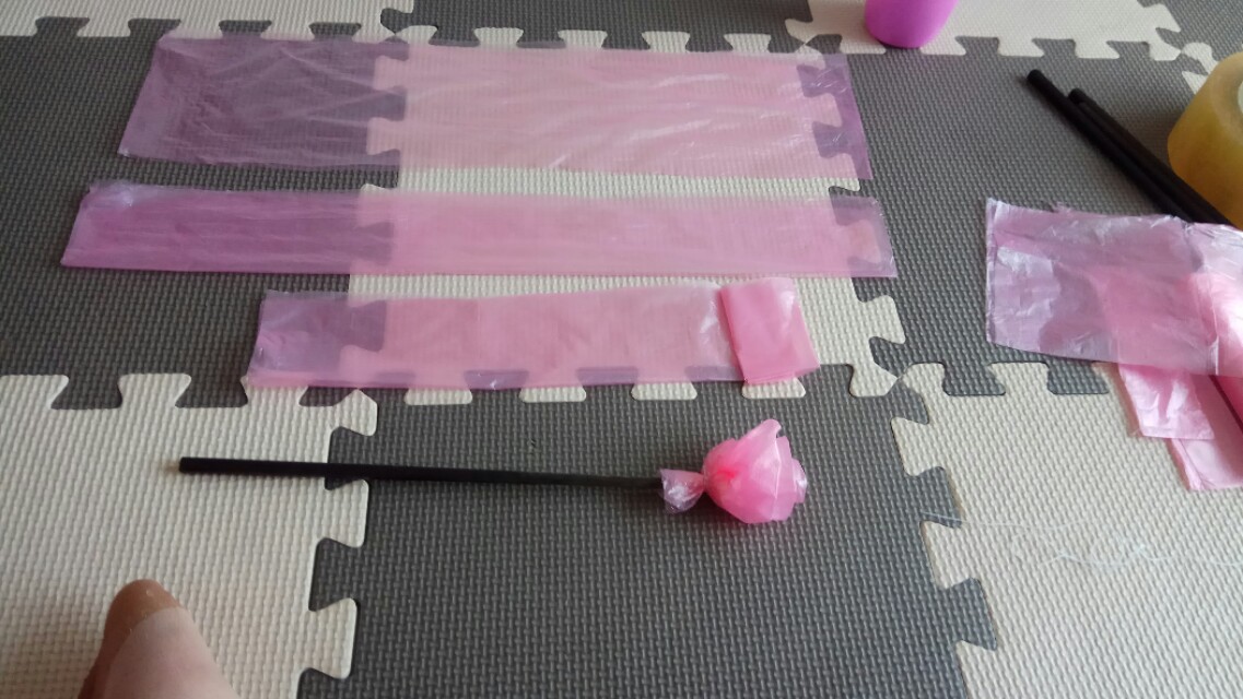 diy手工制作花垃圾袋,一次性筷子做玫瑰花花篮