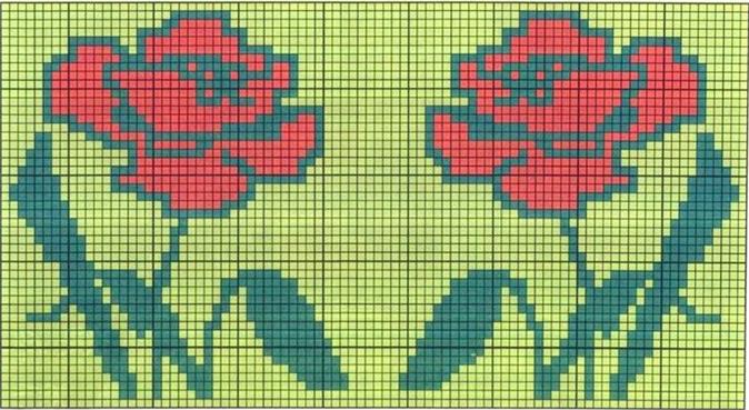 4-6岁儿童花毛衣图案大全,毛衣提花花卉图案图解