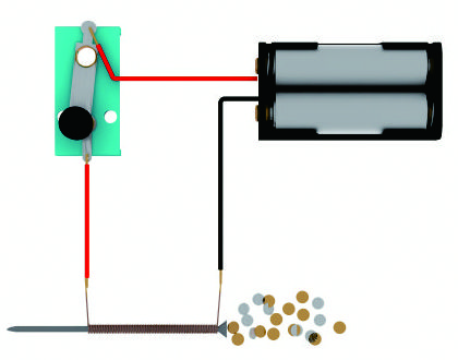 运用电磁机械制作科学小玩具,牛顿电磁铁