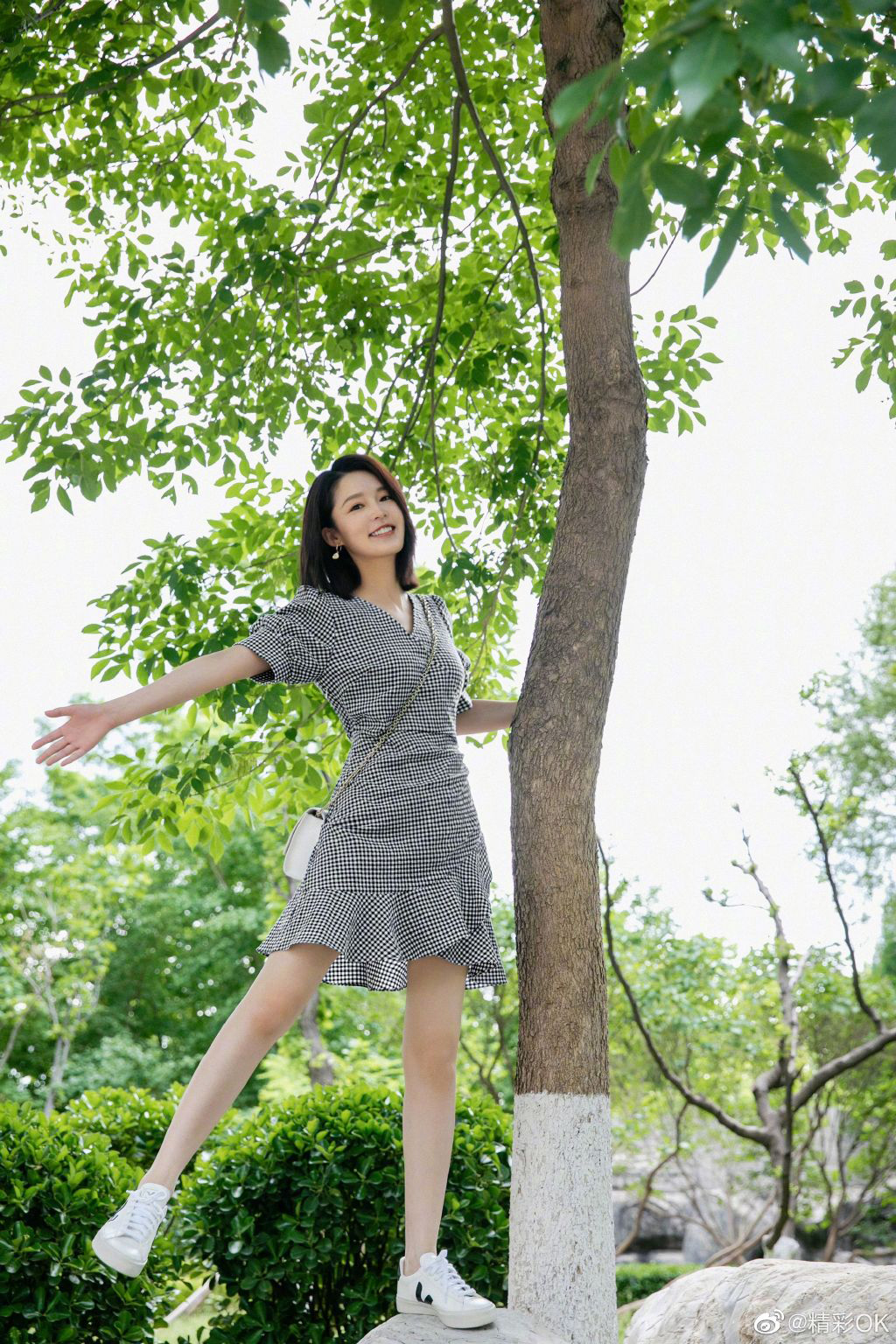 泫雅李沁,泫雅气质玫瑰花连衣裙