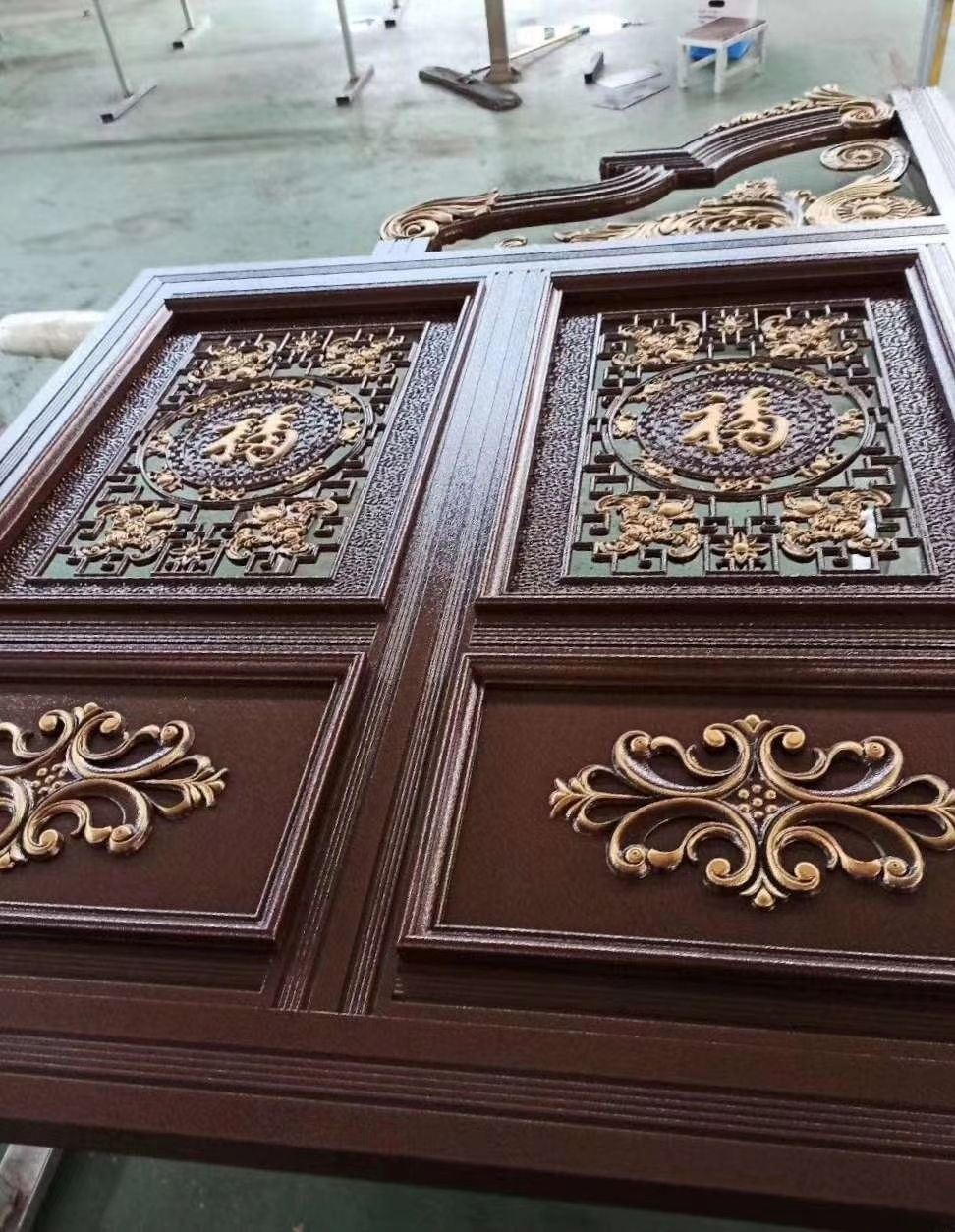 双开铝艺大门安装,双开铝艺大门