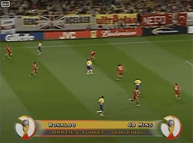 颠覆时期的罗纳尔多10大进球,唯一的球王罗纳尔多