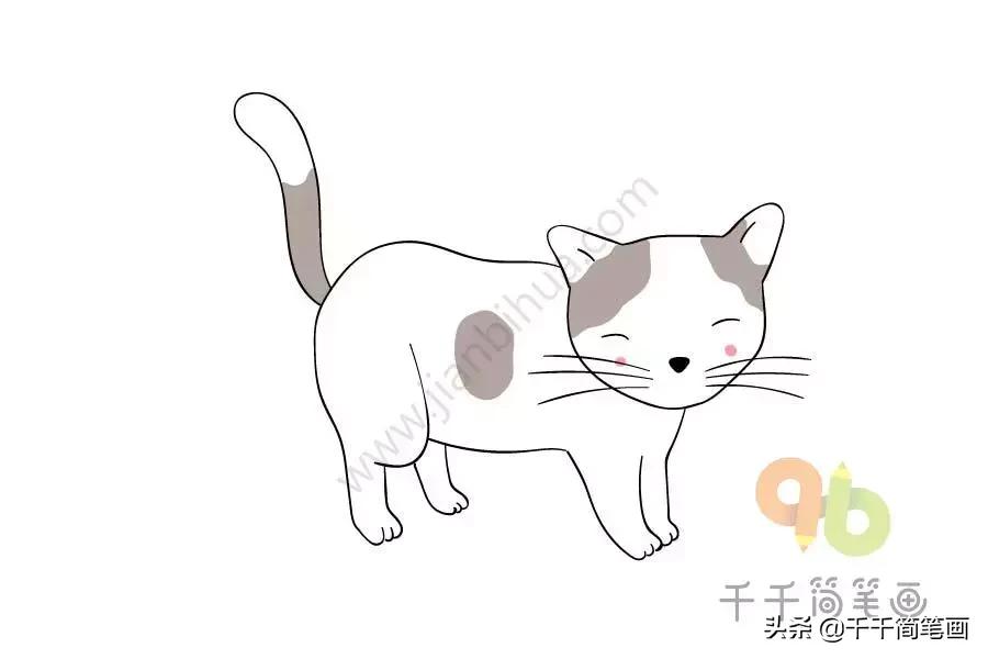 画画教程简单可爱卡通小猫的爪子,可爱小猫画法简单又好看