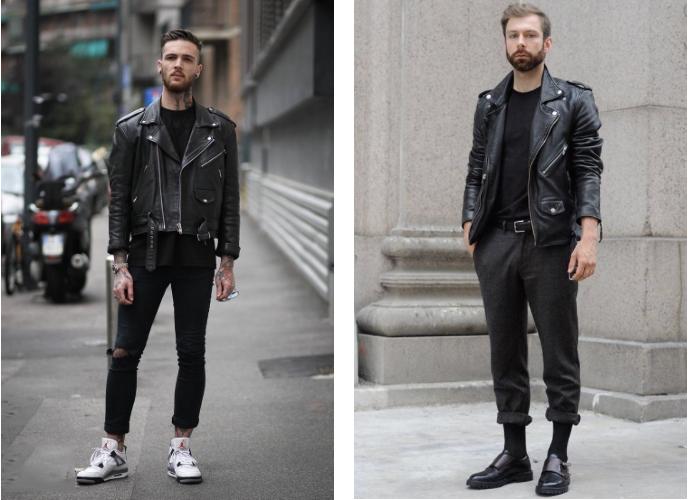 皮衣穿搭男生霸气,皮衣穿什么内搭比较好看