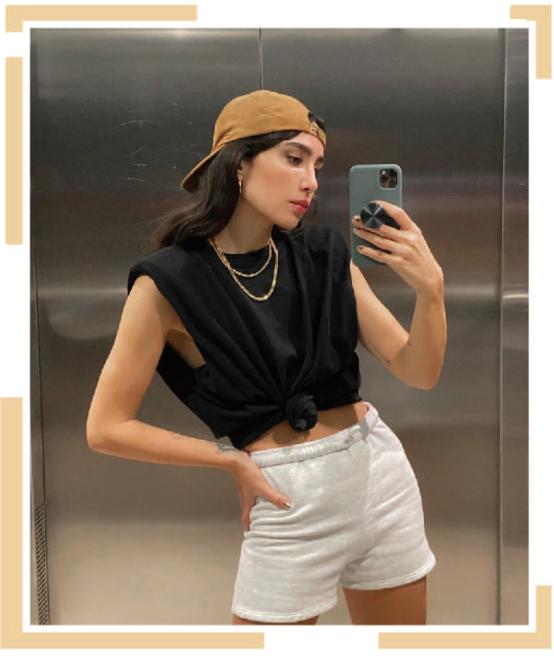 宽松t恤怎么塞衣角复古穿搭,韩版百搭t恤衣角打结神器收腰