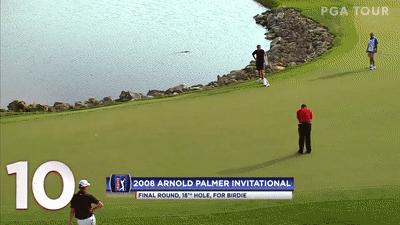 老虎伍兹生涯最佳一杆进洞,2017-2018赛季十佳球