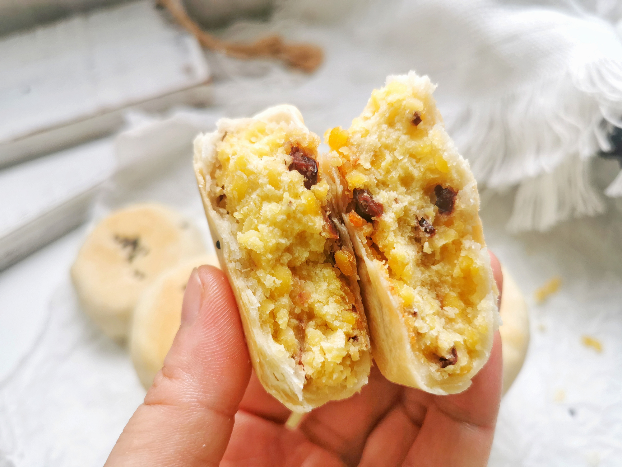 自己超爱吃的绿豆饼自己动手做,绿豆饼自制无油无糖