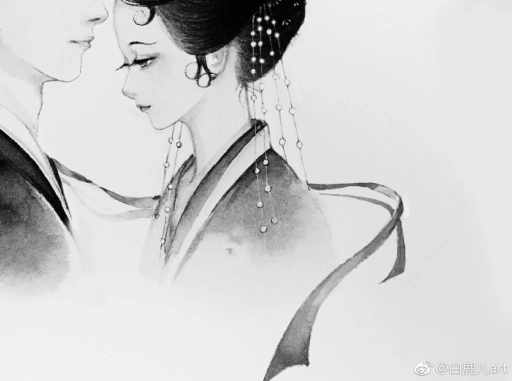 玉手青丝美女图片,一袭白衣清冷出尘的古风美人