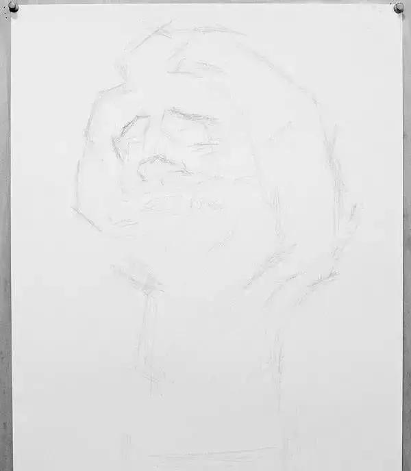 海盗侧面素描石膏头像步骤,素描石膏几何体组合