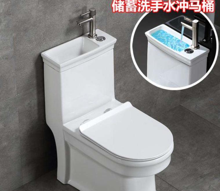 马桶连着洗手台,日本卫生间洗手池连接马桶