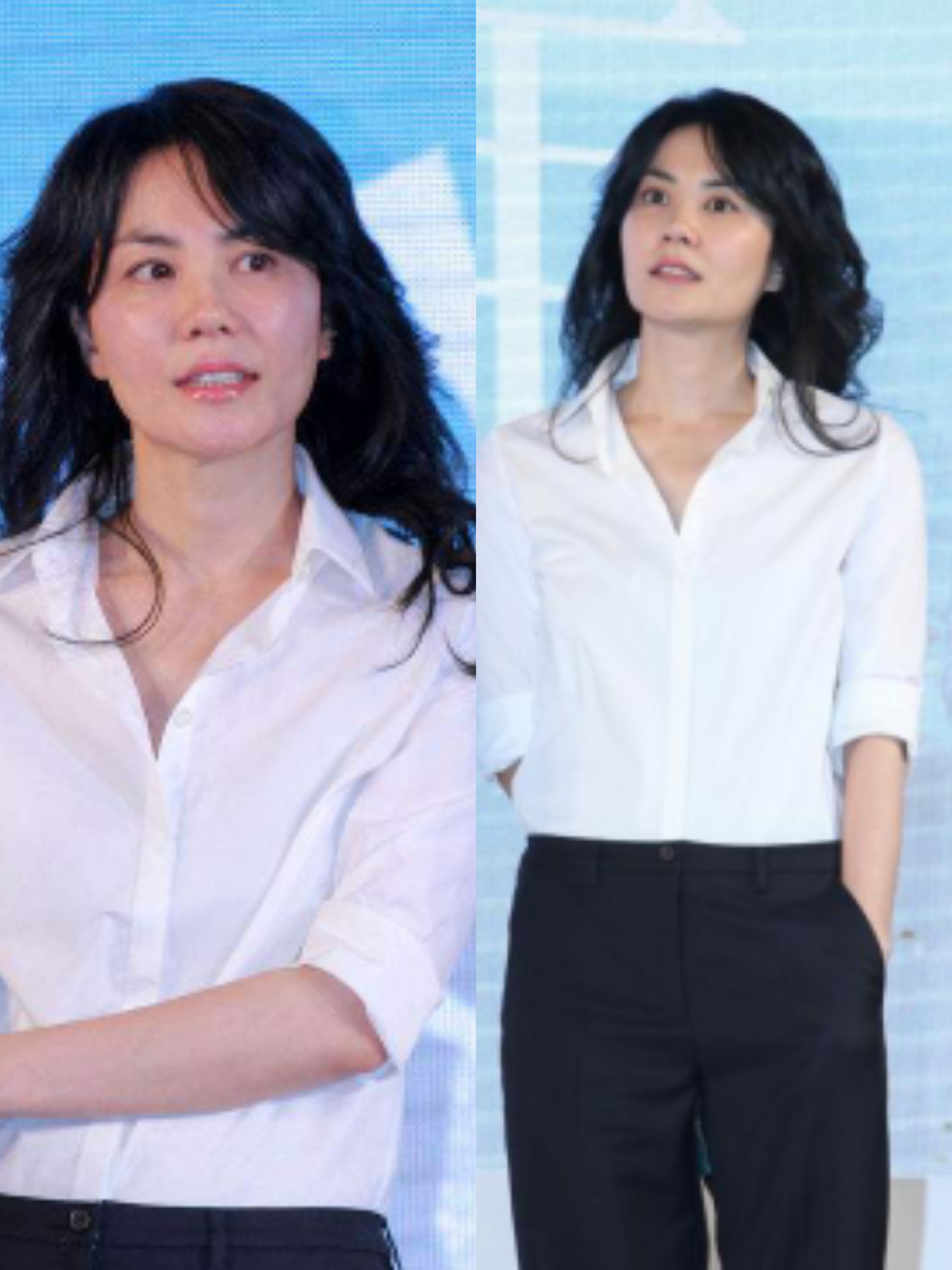 明星示范白衬衫时髦搭配,明星复古白衬衫搭配什么衣服