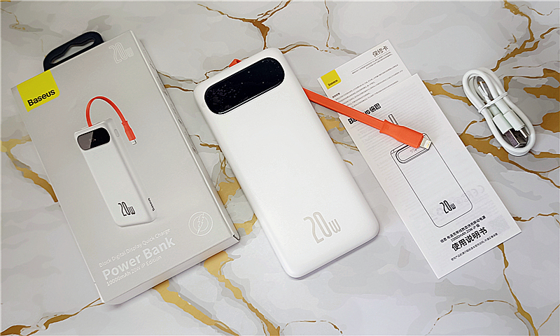 倍思无线快充电源评测,倍思布洛克带线数显快充移动电源